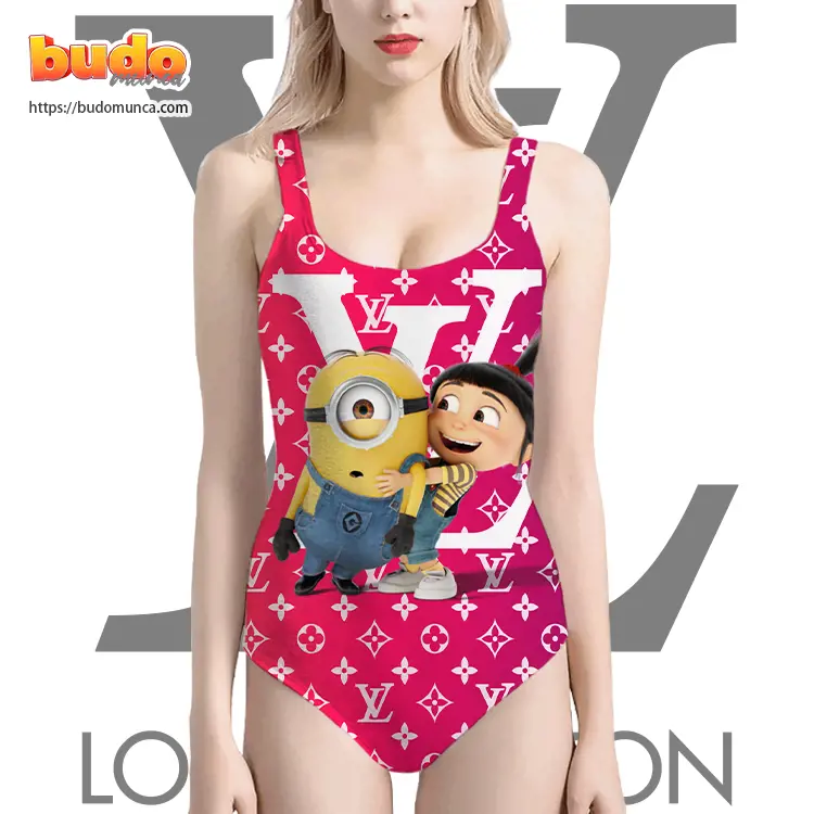 Lv feat despicable me agnes minion swimsuit louis vuitton gift uninque for women